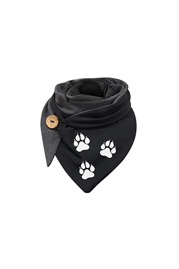 PacuM Écharpe dhiver for femmes en coton imprimé chaud Bouton chaud Turban Wrap Écharpe Châles Foulards for hommes Serviette