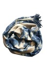 NYKK Châle Foulard rétro Femmes Traditionnelles Main Tie-Dye écharpe Automne et lhiver surdimensionné Châle Doux Cachemire E