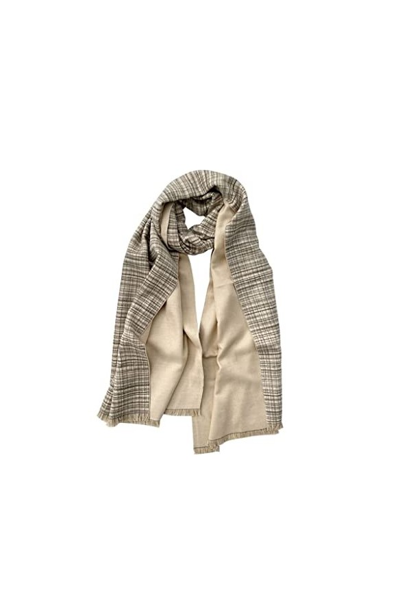 VVABRA Écharpe Châle Hiver Chaud Imitation Cachemire Foulard Foulard Mode Simple Treillis Femme châle Dame Wrap Foulards Homm