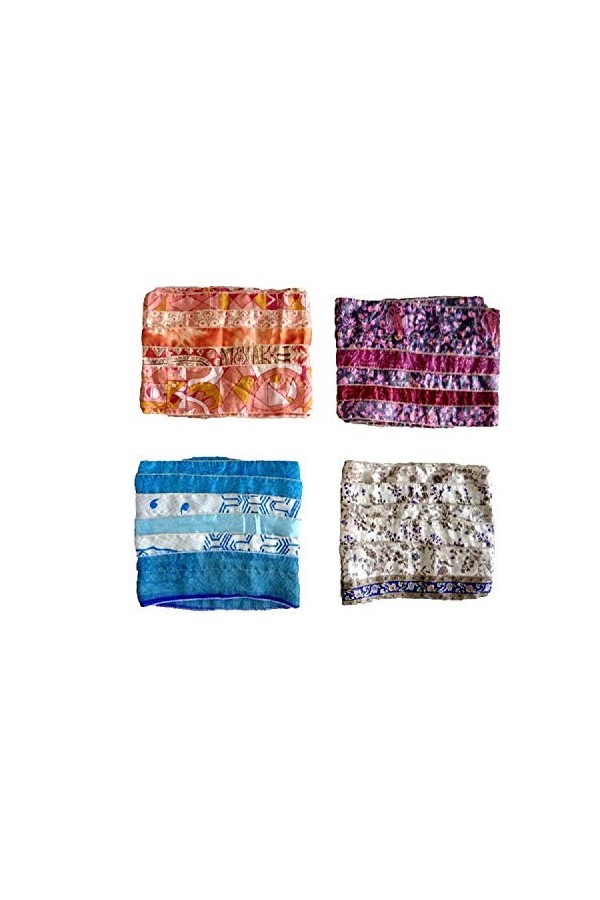 Rajbhoomi Lot de 5 foulards tendance en patchwork pour femme, Couleurs et imprimés assortis, 6" X 70"