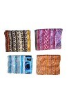 Rajbhoomi Lot de 5 foulards tendance en patchwork pour femme, Couleurs et imprimés assortis, 6" X 70"