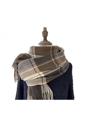 VONGAZ Foulard Châle Écharpes Longue Écharpe dhiver Femmes Plaid Chaud Foulard Col Châle Femmes Écharpe Color : Bronze, Siz