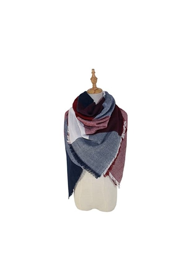 NEHHDC Foulard Écharpe Écharpe Dhiver Pour Femmes Écharpes Chaudes À Carreaux Femme Châles Lady Wraps Foulards Châle Etole 