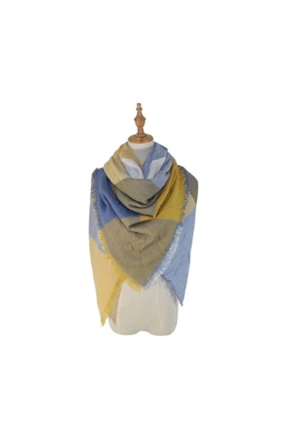 NEHHDC Foulard Écharpe Écharpe Dhiver Pour Femmes Écharpes Chaudes À Carreaux Femme Châles Lady Wraps Foulards Châle Etole 