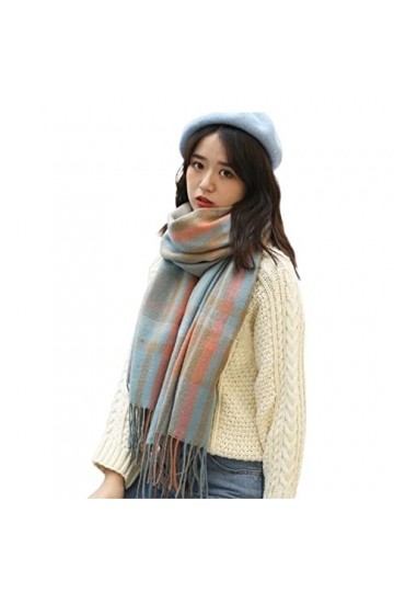 NEHHDC Foulard Écharpe Automne Hiver Plaid Écharpe Femmes Long Châle Wrap Couverture Chaud Tippet Foulards Châle Etole Color