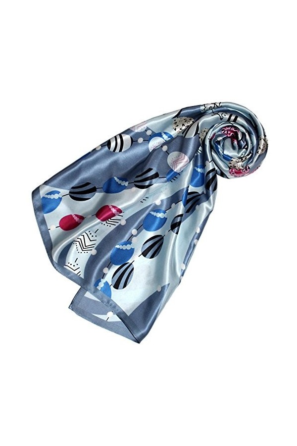 LORENZO CANA Foulard pour la femme – écharpe de 100% soie pour le printemps et l´été, carré avec les mesures de 90 x 90 cm – 