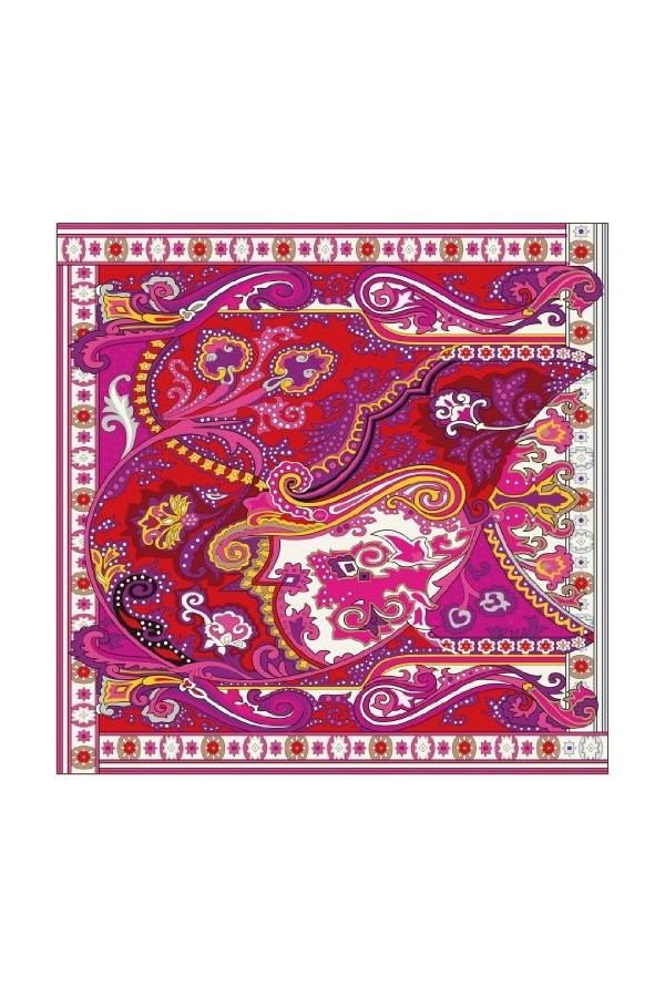 LORENZO CANA Foulard pour la femme – écharpe à la mode de 100% soie pour le printemps et l´été avec les mesures de 110 x 110 