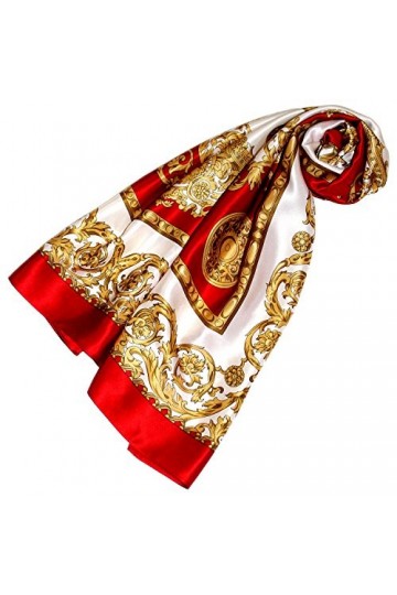LORENZO CANA Foulard pour la femme – écharpe à la mode de 100% soie pour le printemps et l´été avec les mesures de 100 x 100 