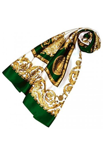 LORENZO CANA Foulard pour la femme – écharpe à la mode de 100% soie pour le printemps et l´été avec les mesures de 100 x 100 