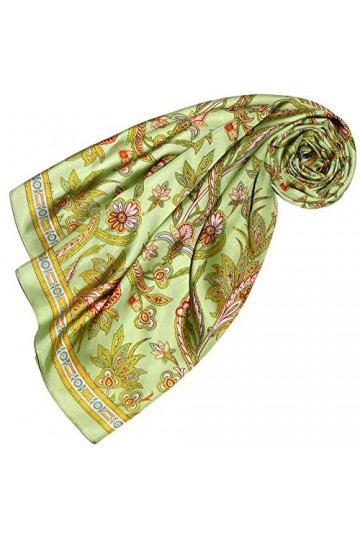 LORENZO CANA Foulard pour la femme – écharpe de 100% soie pour le printemps et l´été, carré avec les mesures de 90 x 90 cm – 