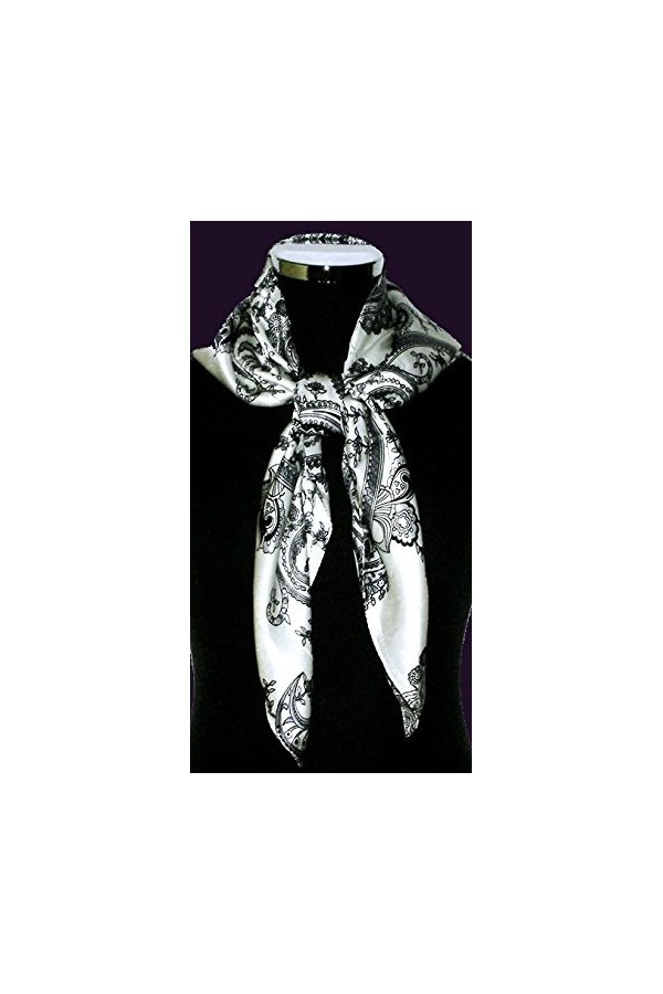 LORENZO CANA Foulard pour la femme – écharpe à la mode de 100% soie pour le printemps et l´été avec les mesures de 100 x 100 