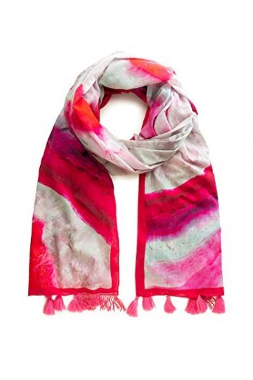 Desigual Foul_Liquid Stone Echarpe, Rose Fucsia 3002 , Taille Unique Femme
