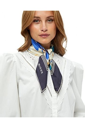 Minus Femme Luma Scarf Foulard, 9457 Royal blue flower print, Taille unique EU