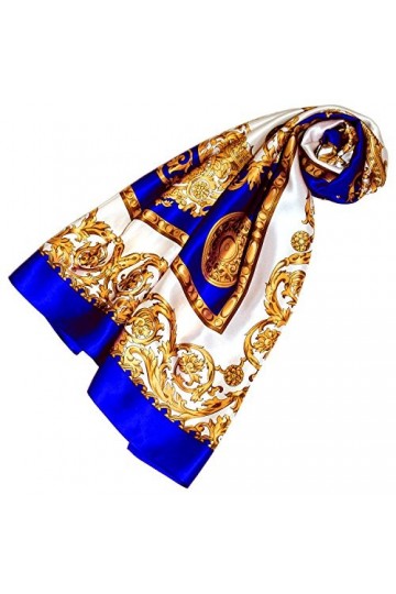 LORENZO CANA Foulard pour la femme – écharpe à la mode de 100% soie pour le printemps et l´été avec les mesures de 100 x 100 