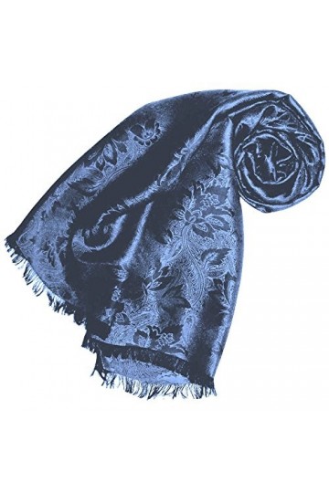 LORENZO CANA Foulard damas pour la femme – écharpe noble avec les mesures de 55 x 190 cm - motif de fleurs - élégant et léger