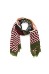 Abbacino Foulard femme en laine à imprimé géométrique, Bordeaux, Taille Unique