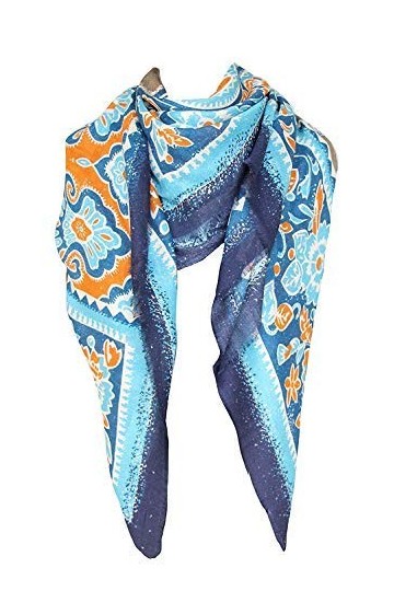 tessago - Foulard - Femme Bleu bleu ciel Taille unique