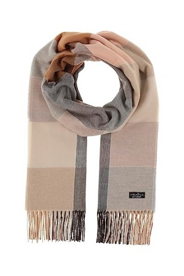 FRAAS Cashmink Écharpe 56 x 200 cm - Plus douce que le cachemire - Made in Germany - Écharpe à carreaux pour femmes - Idéale 