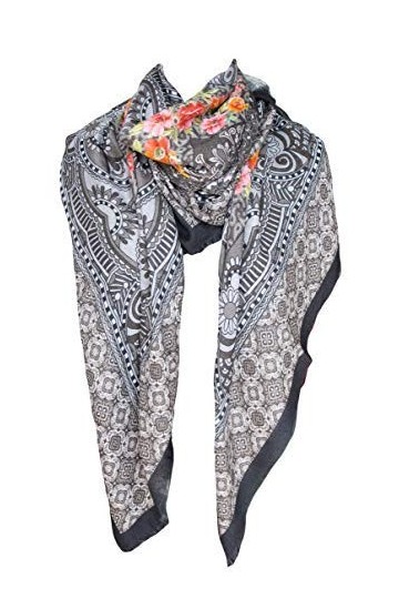tessago - Foulard - Femme Gris gris Taille unique