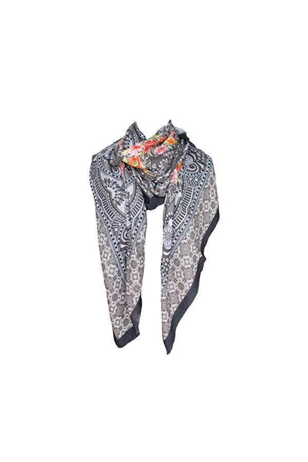 tessago - Foulard - Femme Gris gris Taille unique