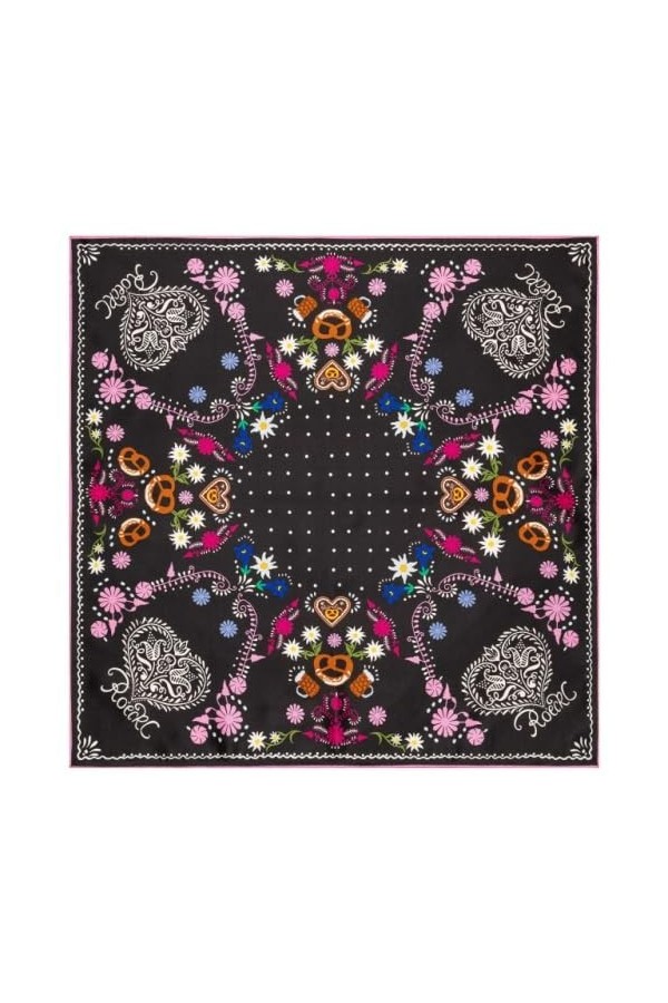Roeckl Resi Foulard en soie Noir/multicolore, Noir , taille unique