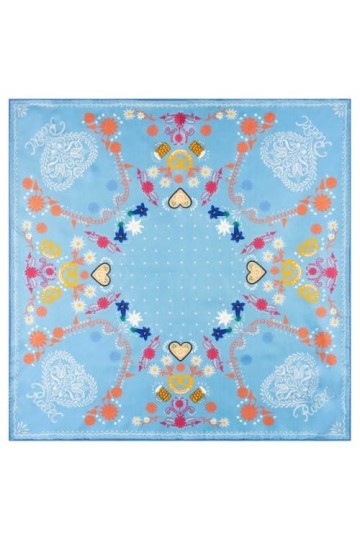 Roeckl Resi Foulard en soie Bleu clair/multicolore, bleu, taille unique