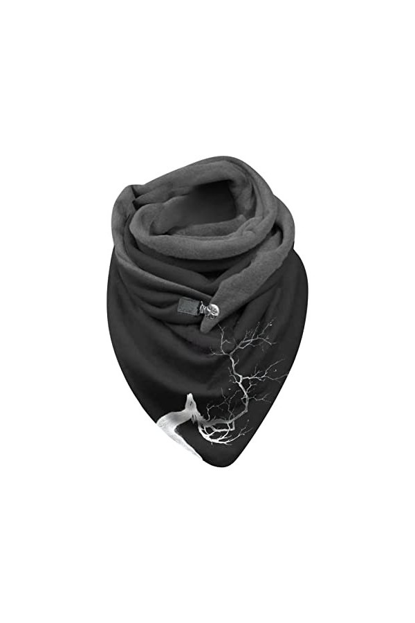 PacuM Impression mode châles chauds bouton écharpes décontractées enveloppement doux femmes écharpe mode foulard for femmes s