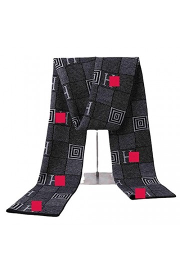UKKO Foulard Femme 1Pcs Mens Soft Foulard Vérifiez Plaid Hiver Chaleur Chaud Col Châle Écharpe Longue 30 X 180 Cm-3