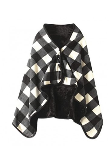 MOBAAK Echarpes Et Foulards Femme Plaid Patchwork Lady Hiver Foulards Doublecouche Tartan Plaid Couverture Écharpe Wrap Châle