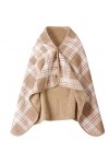 MOBAAK Echarpes Et Foulards Femme Plaid Patchwork Lady Hiver Foulards Doublecouche Tartan Plaid Couverture Écharpe Wrap Châle