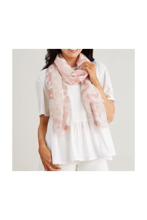 Mud Pie Foulard léopard, Blush, Taille Unique Femme