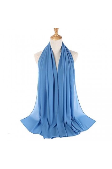 Echarpe Echarpe Foulards et châles - 2 pcs plaine mousseline de mousseline de mousseline de chijab foulard femme bandeau de l