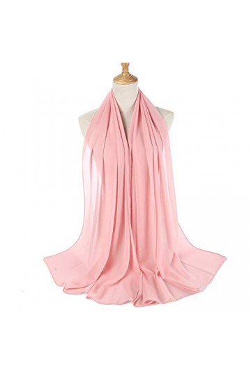 Echarpe Echarpe Foulards et châles - 2 pcs plaine mousseline de mousseline de mousseline de chijab foulard femme bandeau de l