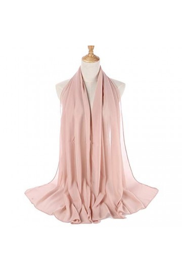 Echarpe Echarpe Foulards et châles - 2 pcs plaine mousseline de mousseline de mousseline de chijab foulard femme bandeau de l