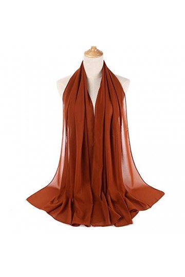 Echarpe Echarpe Foulards et châles - 2 pcs plaine mousseline de mousseline de mousseline de chijab foulard femme bandeau de l