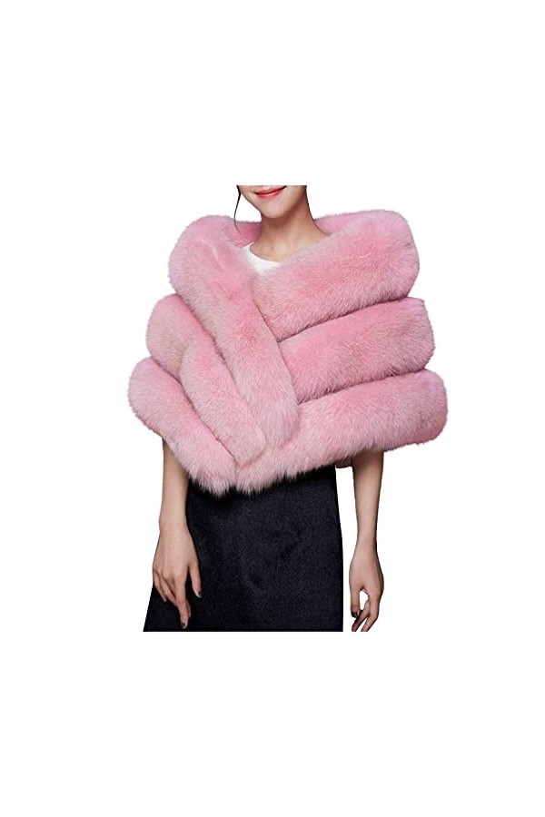 BIISDOST Mode femmes mariée élégante mariage faux long châle étole Wrap écharpes garder chaud vêtements accessoires écharpes 
