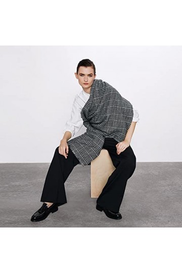 Foulard Femme Soie Cheveux pour De Hiver en Echarpe Foulard Doux Dames Rayé Écharpe Châle Wrap Épais Chaud De Base Frange Châ