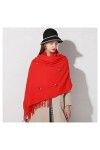 BDPP Châle Exquis Broderie Foulards Femmes Écharpe dhiver Gland Écharpe Doux Et Confortable Épais Et Très Chaud