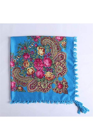 TYXL Foulard de Soie Femme, Écharpe Femmes Mode Long Gland Imprimer Femmes Écharpe Mince Été Fleur Châles et Wraps Écharpes p