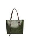 NIYUTA Sacs à Main portés Main Femme Mode Grande capacite Souple Cuir Sacs portés épaule Cuir véritable Sacs bandoulière Vert