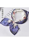 WLLLO Petite écharpe 100% soie foulard soie soie femme tout-A