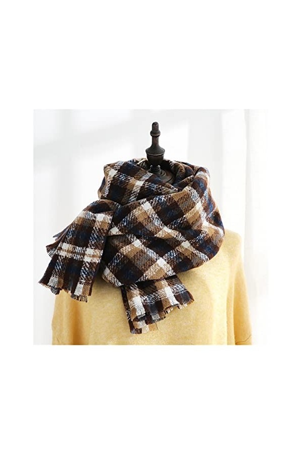 Echarpes Écharpe Écharpe à Carreaux Foulard Womens Écharpe dhiver Sentiershmere Sentence Pashmina Châle enveloppe des écharp