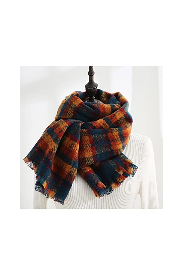 Echarpes Écharpe Écharpe à Carreaux Foulard Womens Écharpe dhiver Sentiershmere Sentence Pashmina Châle enveloppe des écharp