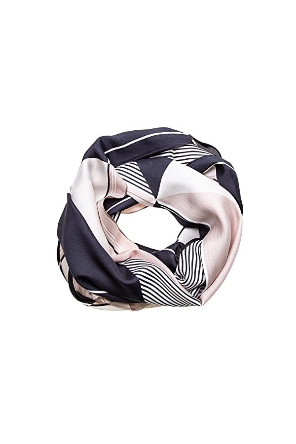 Tinitex Foulard en satin Noir/doré/champagne 170 x 53 cm, Noir , 170 x 55 cm