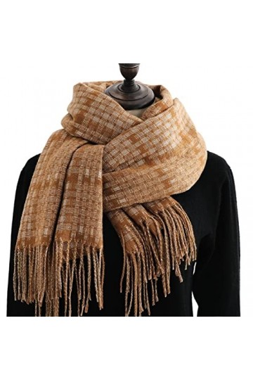 Foulard Châle Écharpes Femme Écharpe Imitation Cachemire Écharpes Tassel Hiver Femelle Chaud Foulard À Carreaux Écharpe Châle