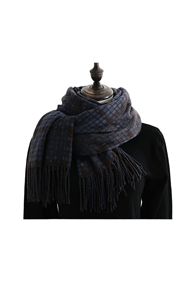 Foulard Châle Écharpes Femme Écharpe Imitation Cachemire Écharpes Tassel Hiver Femelle Chaud Foulard À Carreaux Écharpe Châle