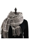 Foulard Châle Écharpes Femme Écharpe Imitation Cachemire Écharpes Tassel Hiver Femelle Chaud Foulard À Carreaux Écharpe Châle