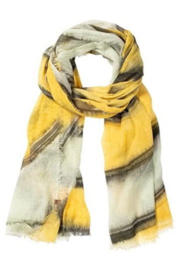 Camel Active Womenswear 307510/7V51 Écharpe Peinte à la Main, Kaki, Taille Unique Femme