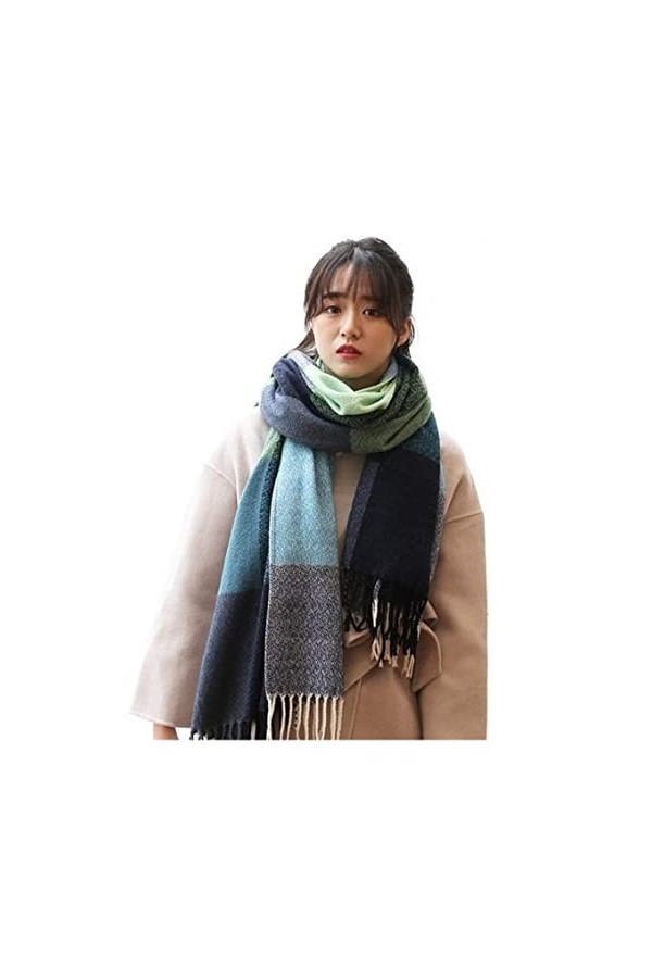 VONGAZ Foulard Châle Écharpes Écharpe À Carreaux pour Femmes Écharpes dhiver Gland Écharpes Hijab Étoles Écharpe Color : E,