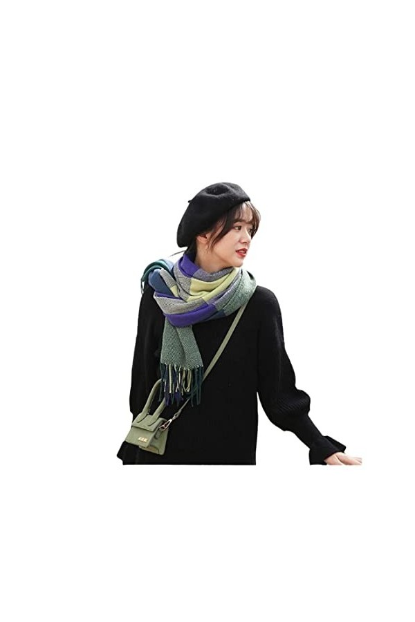 VONGAZ Foulard Châle Écharpes Écharpe À Carreaux pour Femmes Écharpes dhiver Gland Écharpes Hijab Étoles Écharpe Color : E,